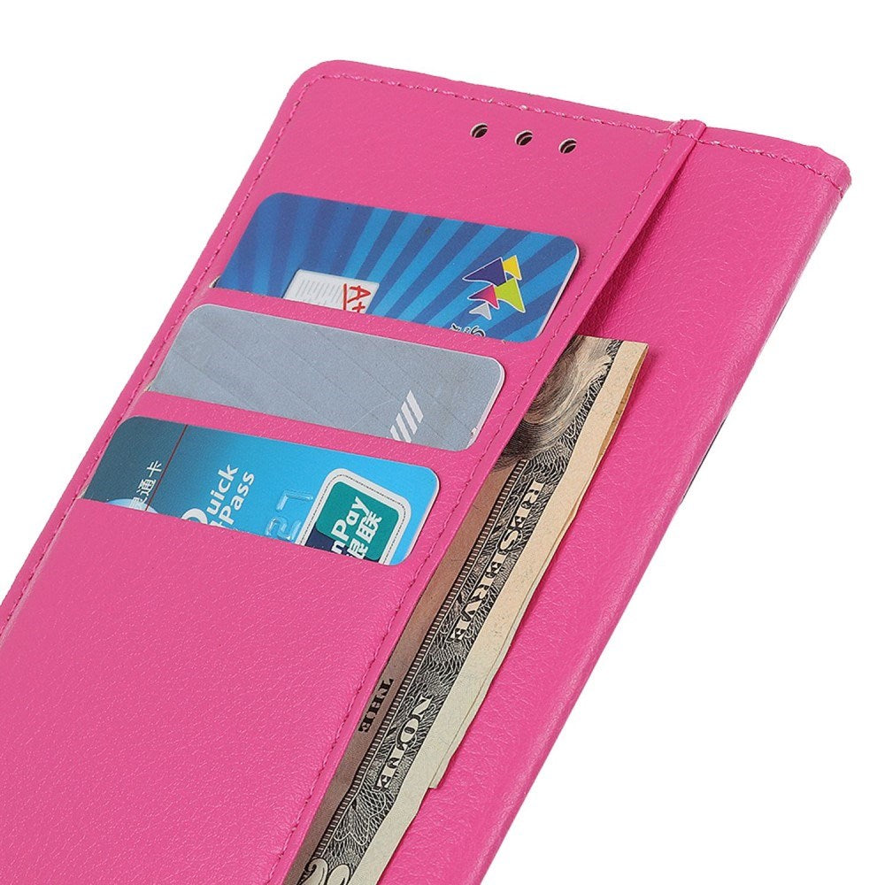 EIDERWOOD Xiaomi Poco X7 Pro Litchi Kunstlæder Flip Cover inkl. Pung - Lyserød