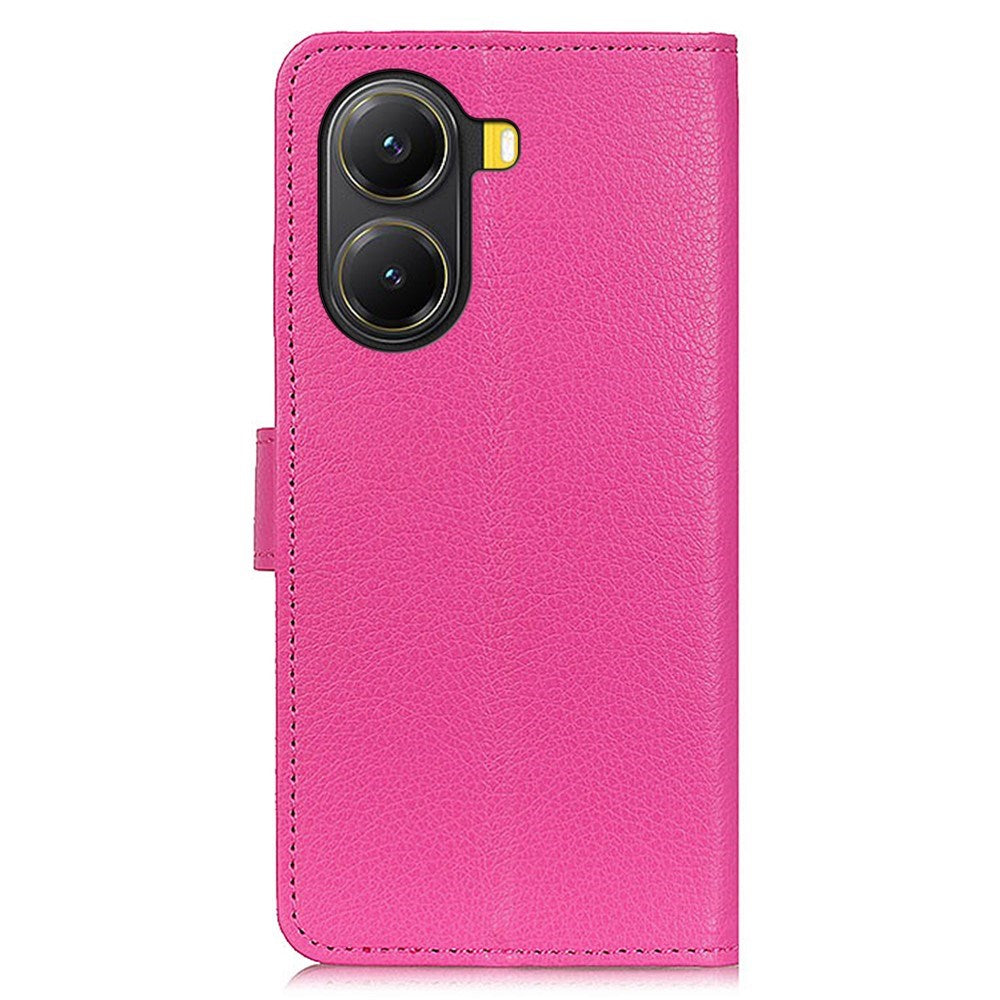 EIDERWOOD Xiaomi Poco X7 Pro Litchi Kunstlæder Flip Cover inkl. Pung - Lyserød