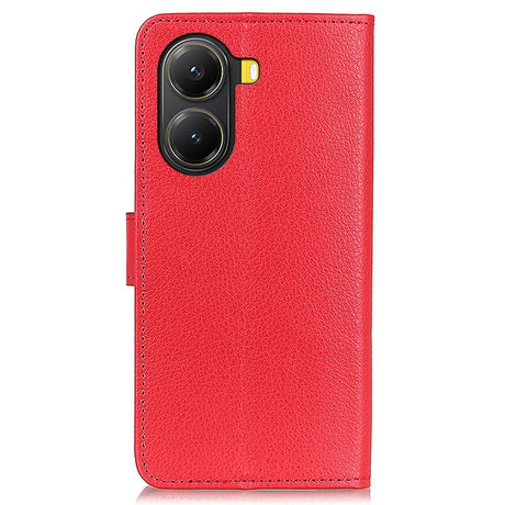EIDERWOOD Xiaomi Poco X7 Pro Litchi Kunstlæder Flip Cover inkl. Pung - Rød