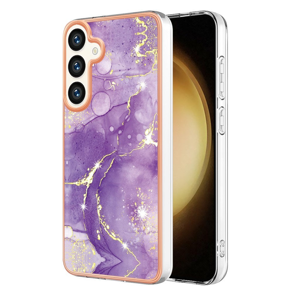 Samsung Galaxy S25+ (Plus) / S24+ (Plus) - EIDERWOOD Marmormønstret Plastik Cover - Lilla