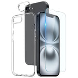 iPhone 17e / 16e NORTHJO 360° Protection Set inkl. Cover & Skærmbeskyttelse & Kameralinsebeskyttelse - Gennemsigtig