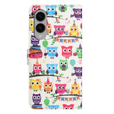 EIDERWOOD Samsung Galaxy S25 Edge Kunstlæder Mobil Cover m. Pung & Ståfunktion - Ugler