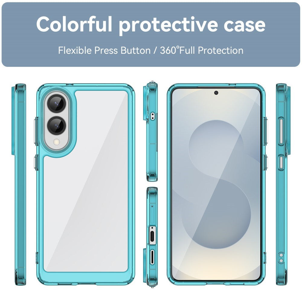 EIDERWOOD - Samsung Galaxy S25 Edge - Hybrid Plastik Cover - Gennemsigtig / Turkis