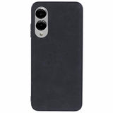 EIDERWOOD Samsung Galaxy S25 Edge Kunstlæderbelagt Plastik Mobil Cover - Sort