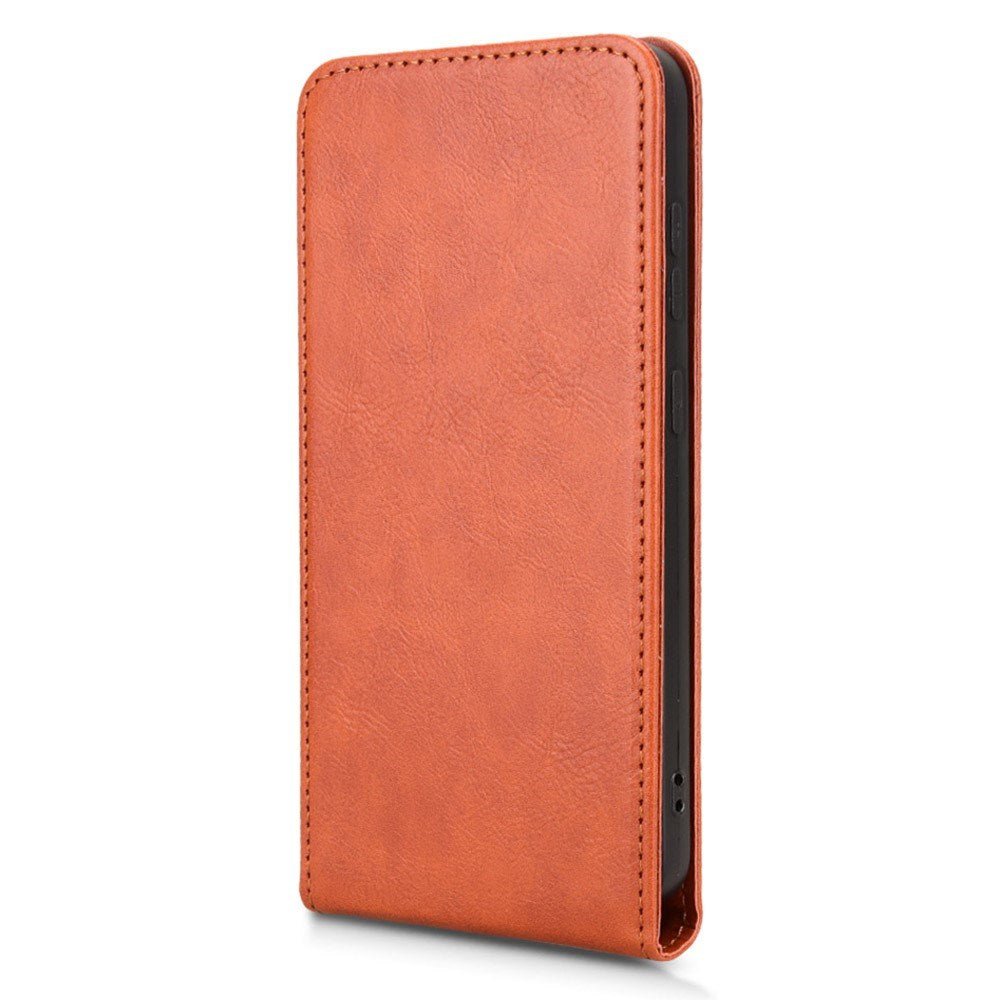 EIDERWOOD Samsung Galaxy S25 Edge Vertikalt Mobil Flip Cover m. Kortholder - Orange