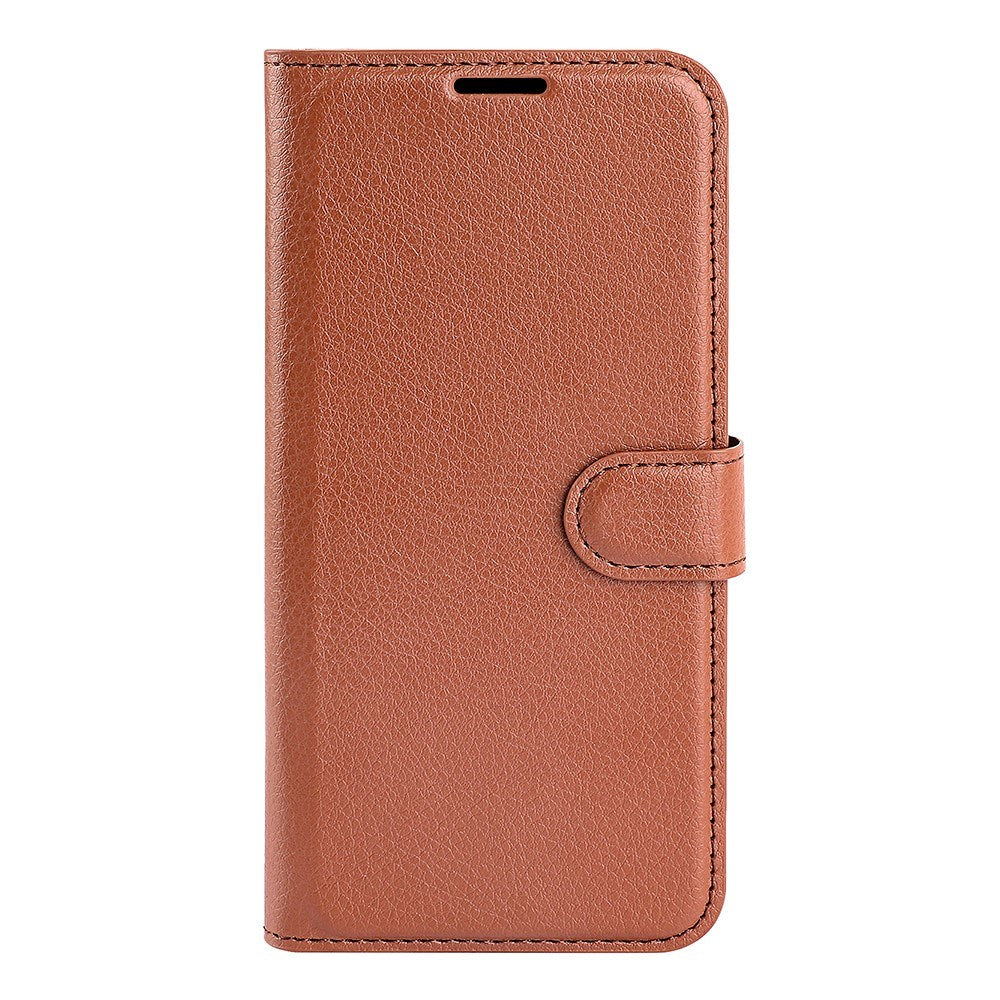 EIDERWOOD Samsung Galaxy S25 Edge Litchi Kunstlæder Flip Cover inkl. Pung - Brun