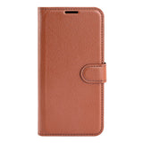 EIDERWOOD Samsung Galaxy S25 Edge Litchi Kunstlæder Flip Cover inkl. Pung - Brun