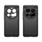 EIDERWOOD - Xiaomi 15 Ultra - Brushed Carbon Fiber Fleksibelt Plastik Cover - Sort
