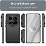 EIDERWOOD - Xiaomi 15 Ultra - Brushed Carbon Fiber Fleksibelt Plastik Cover - Sort