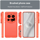 EIDERWOOD - Xiaomi 15 Ultra - Brushed Carbon Fiber Fleksibelt Plastik Cover - Rød