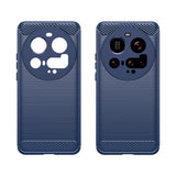 EIDERWOOD - Xiaomi 15 Ultra - Brushed Carbon Fiber Fleksibelt Plastik Cover - Blå