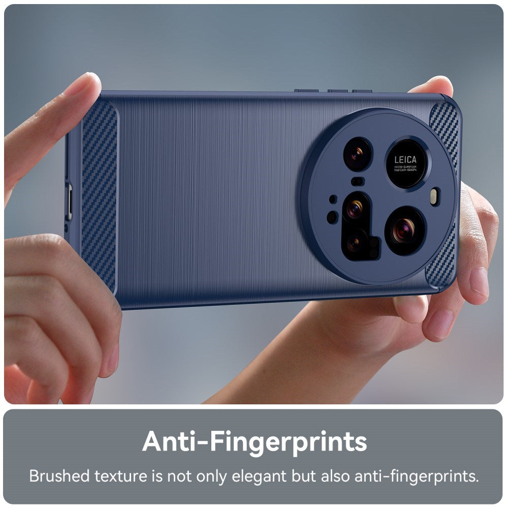 EIDERWOOD - Xiaomi 15 Ultra - Brushed Carbon Fiber Fleksibelt Plastik Cover - Blå