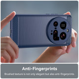 EIDERWOOD - Xiaomi 15 Ultra - Brushed Carbon Fiber Fleksibelt Plastik Cover - Blå