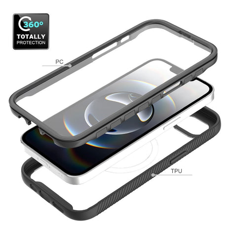 EIDERWOOD iPhone 17e / 16e 2-i-1 Mobil Cover med Indbygget Skærmbeskyttelse - Lilla