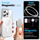 iPhone 16 Pro NORTHJO 360° Beskyttelsessæt - Kameralinseglas - Skærmbeskyttelsesglas - Hybrid Mobil Cover - MagSafe Kompatibel - Gennemsigtig