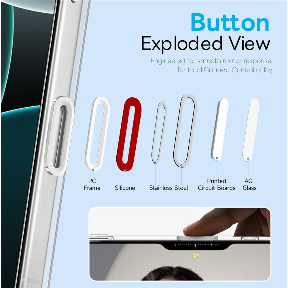 iPhone 16 Pro Max NORTHJO 360° Beskyttelsessæt - Kameralinseglas - Skærmbeskyttelsesglas - Hybrid Mobil Cover - MagSafe Kompatibel - Gennemsigtig