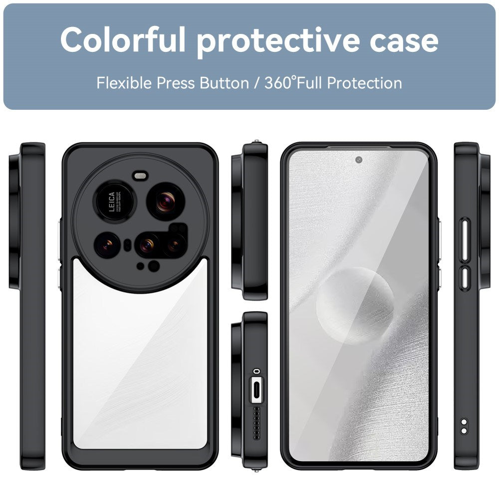 EIDERWOOD - Xiaomi 15 Ultra - Hybrid Plastik Cover - Gennemsigtig / Sort