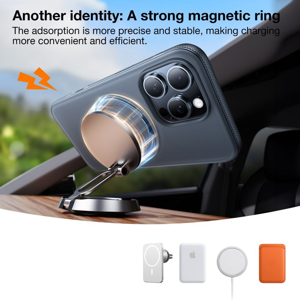 TORRAS - iPhone 16e - Hybrid Plastik Cover m. Kickstand - MagSafe Kompatibel - Sort