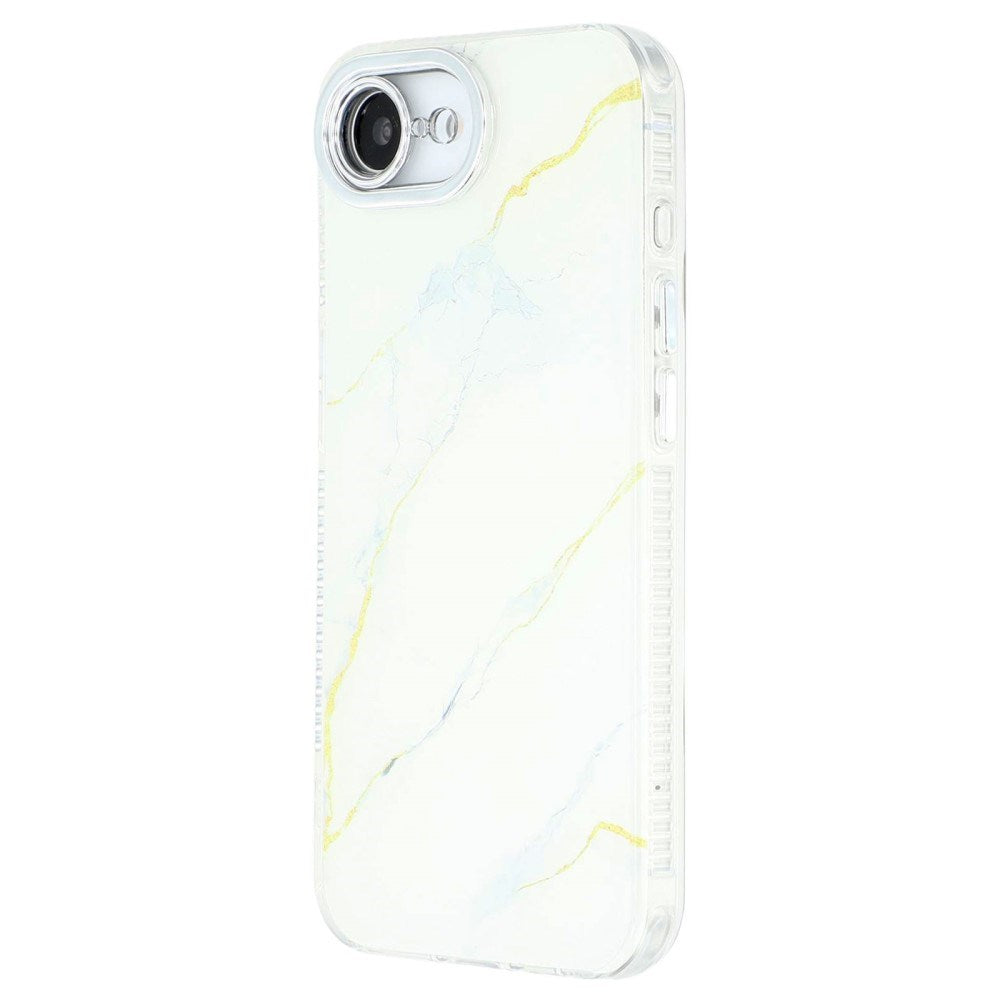 EIDERWOOD iPhone 17e / 16e Hybrid Mobil Cover m. Marmordesign - Hvid