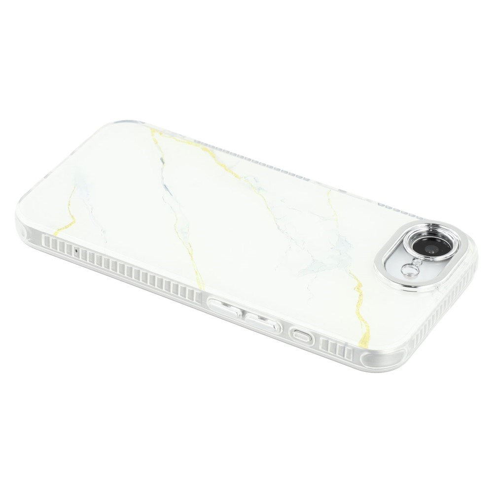 EIDERWOOD iPhone 17e / 16e Hybrid Mobil Cover m. Marmordesign - Hvid