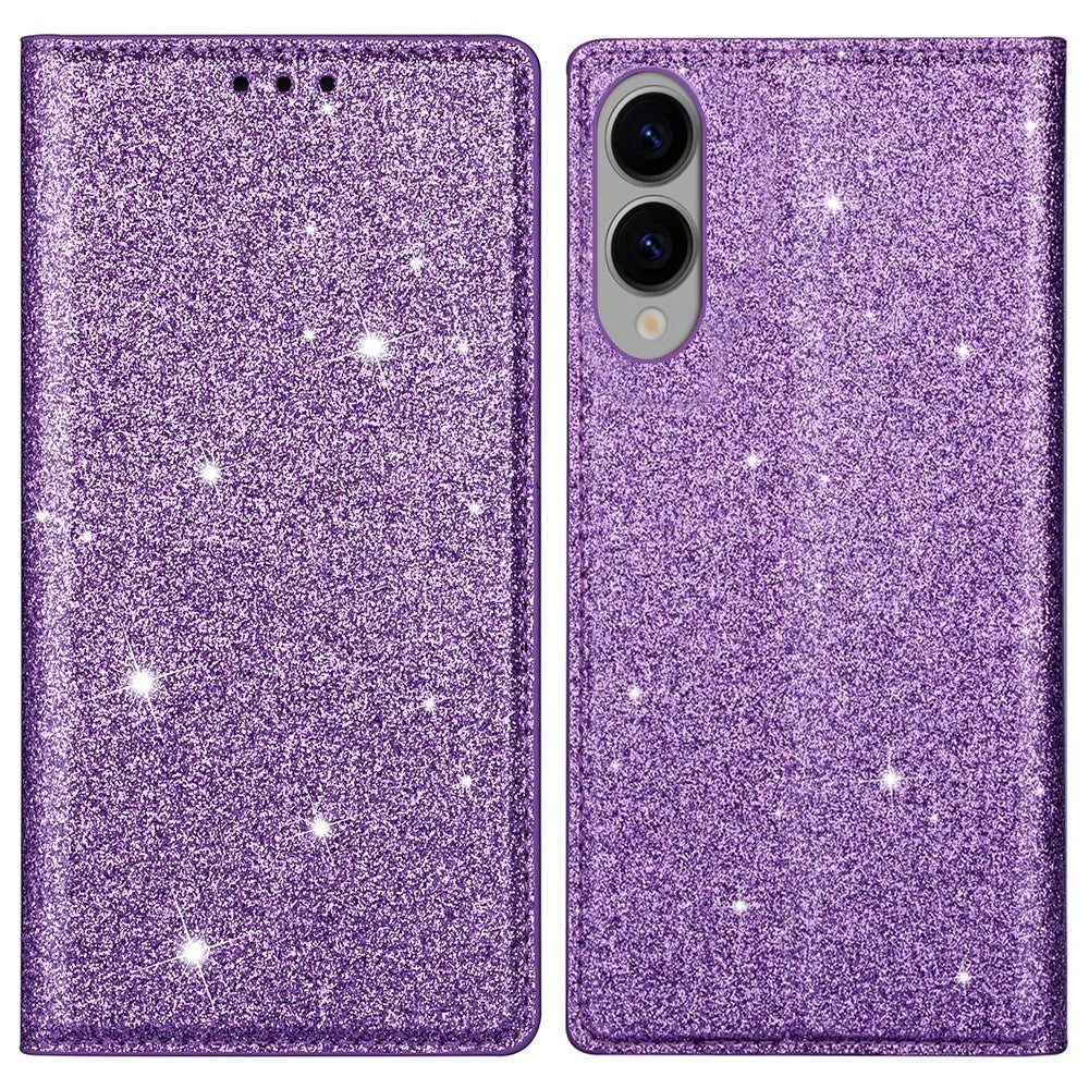 EIDERWOOD Samsung Galaxy S25 Edge Kunstlæder Mobil Cover m. Pung - Glimmer - Lilla