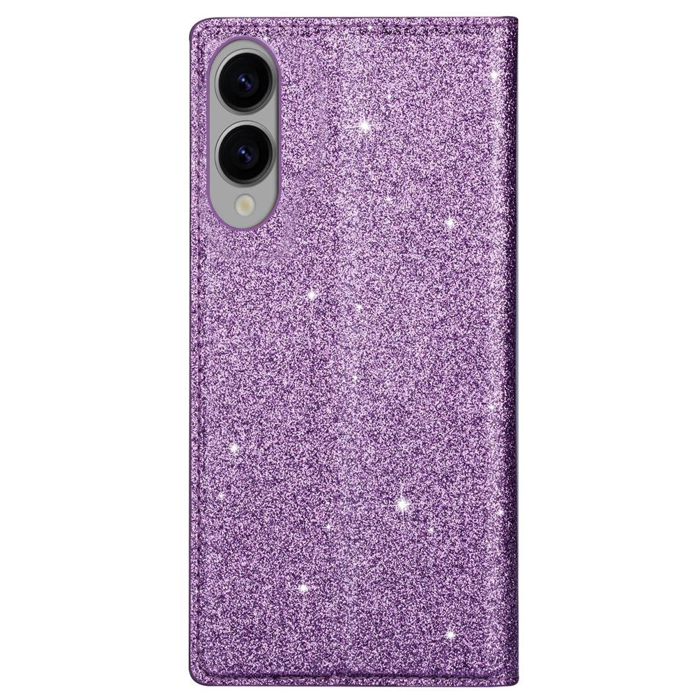EIDERWOOD Samsung Galaxy S25 Edge Kunstlæder Mobil Cover m. Pung - Glimmer - Lilla