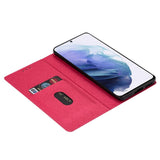 EIDERWOOD Samsung Galaxy S25 Edge Kunstlæder Mobil Cover m. Pung - Glimmer - Lyserød