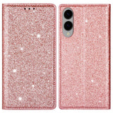 EIDERWOOD Samsung Galaxy S25 Edge Kunstlæder Mobil Cover m. Pung - Glimmer - Rose Gold