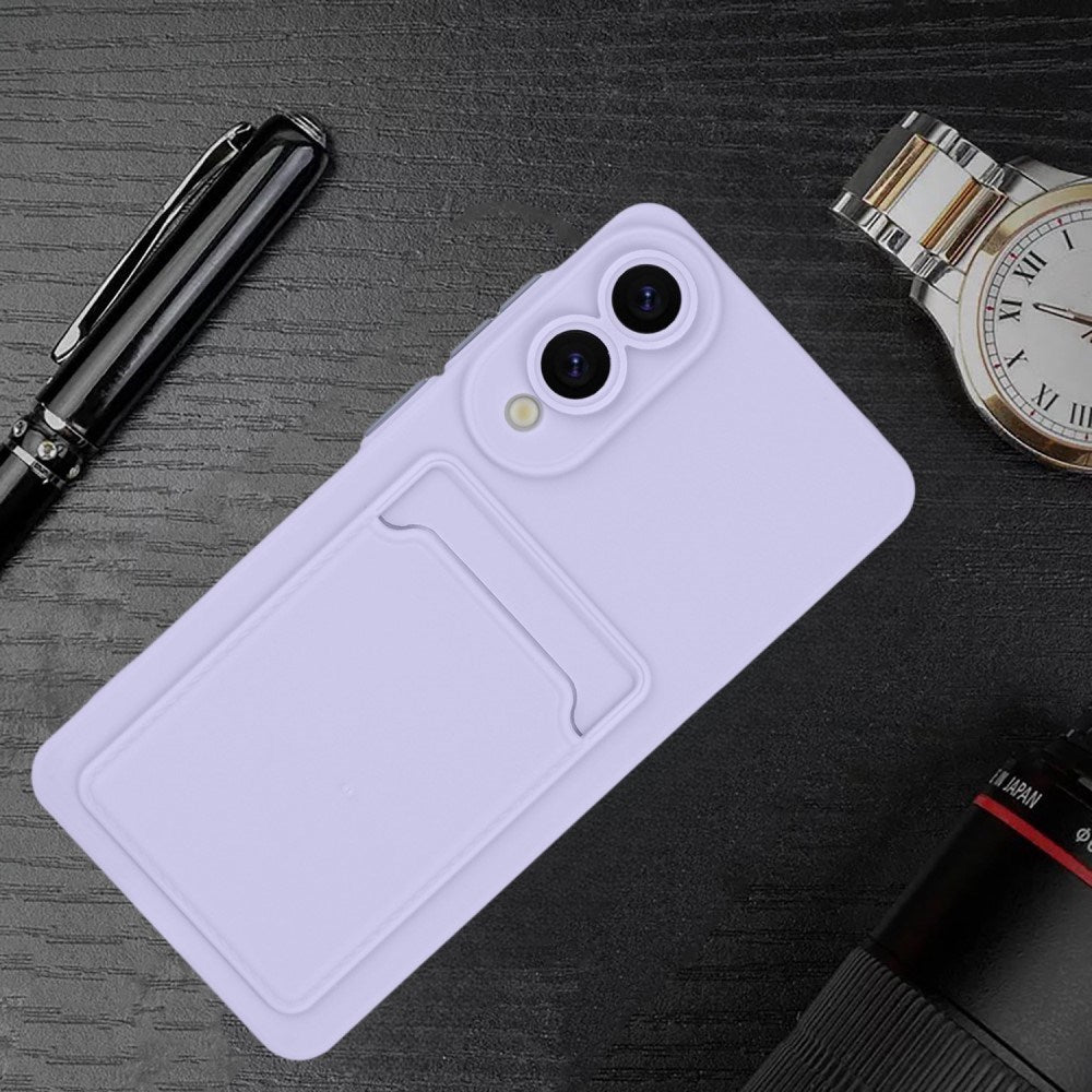 EIDERWOOD - Samsung Galaxy S25 Edge - Fleksibelt Plastik Cover m. Kortholder - Lilla