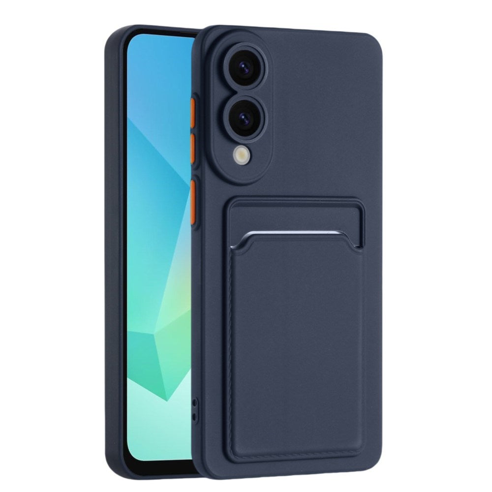 EIDERWOOD - Samsung Galaxy S25 Edge - Fleksibelt Plastik Cover m. Kortholder - Mørkeblå