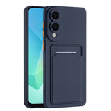 EIDERWOOD - Samsung Galaxy S25 Edge - Fleksibelt Plastik Cover m. Kortholder - Mørkeblå