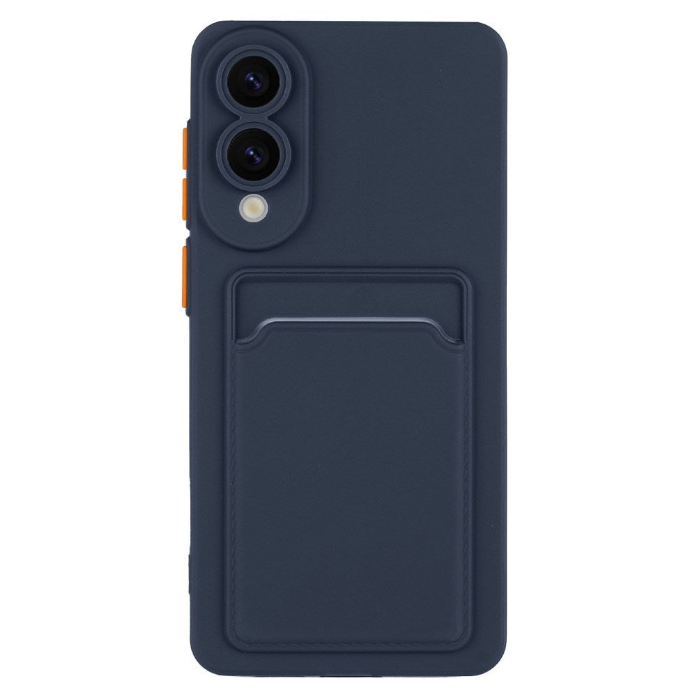 EIDERWOOD - Samsung Galaxy S25 Edge - Fleksibelt Plastik Cover m. Kortholder - Mørkeblå