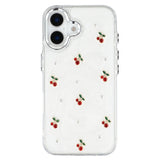 EIDERWOOD iPhone 16 Hybrid Mobil Cover m. 3D Kirsebær - Sølv