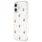 EIDERWOOD iPhone 16 Hybrid Mobil Cover m. 3D Kirsebær - Sølv