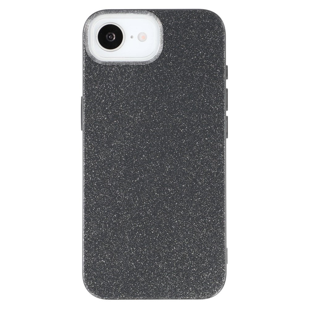 EIDERWOOD iPhone 17e / 16e Fleksibelt Plastik Mobil Cover m. Glimmer - Sort