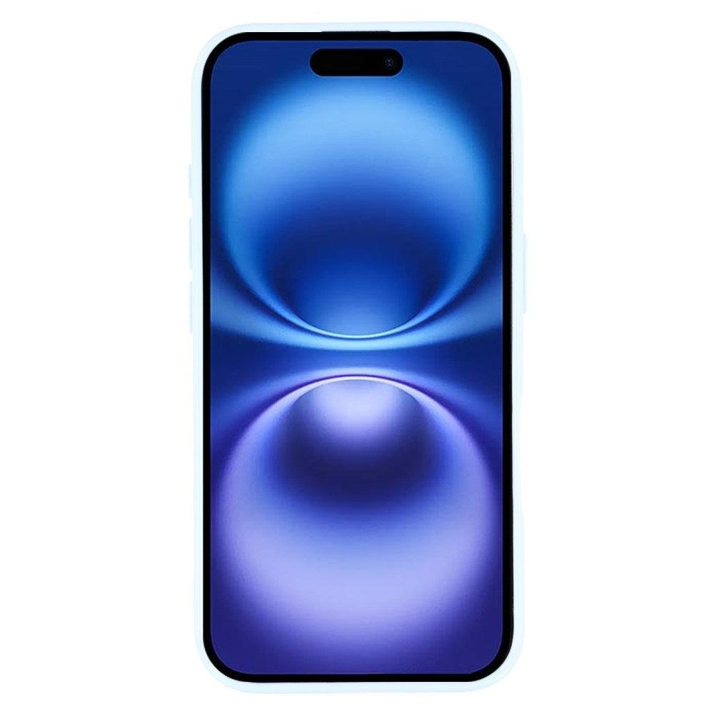 EIDERWOOD IPhone 16 Fleksibelt Plastik Mobil Cover m. Glimmer - Lyseblå