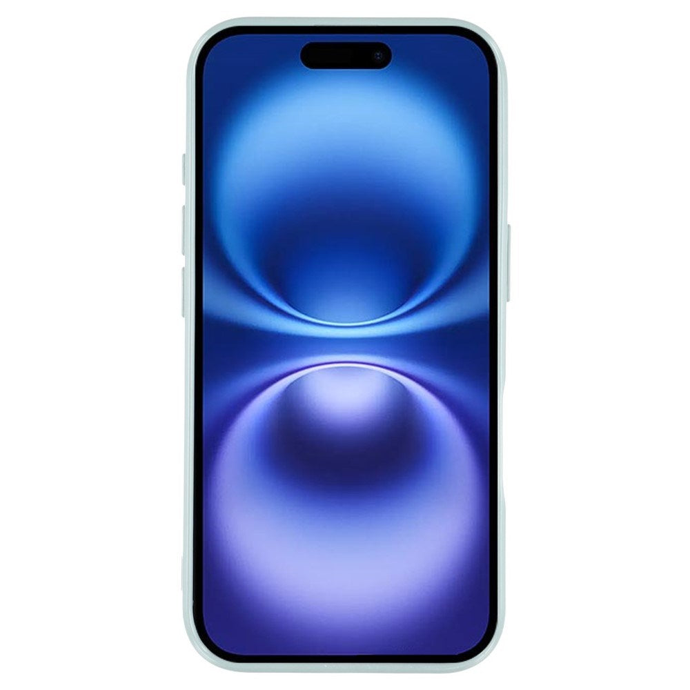 EIDERWOOD IPhone 16 Fleksibelt Plastik Mobil Cover m. Glimmer - Lysegrøn