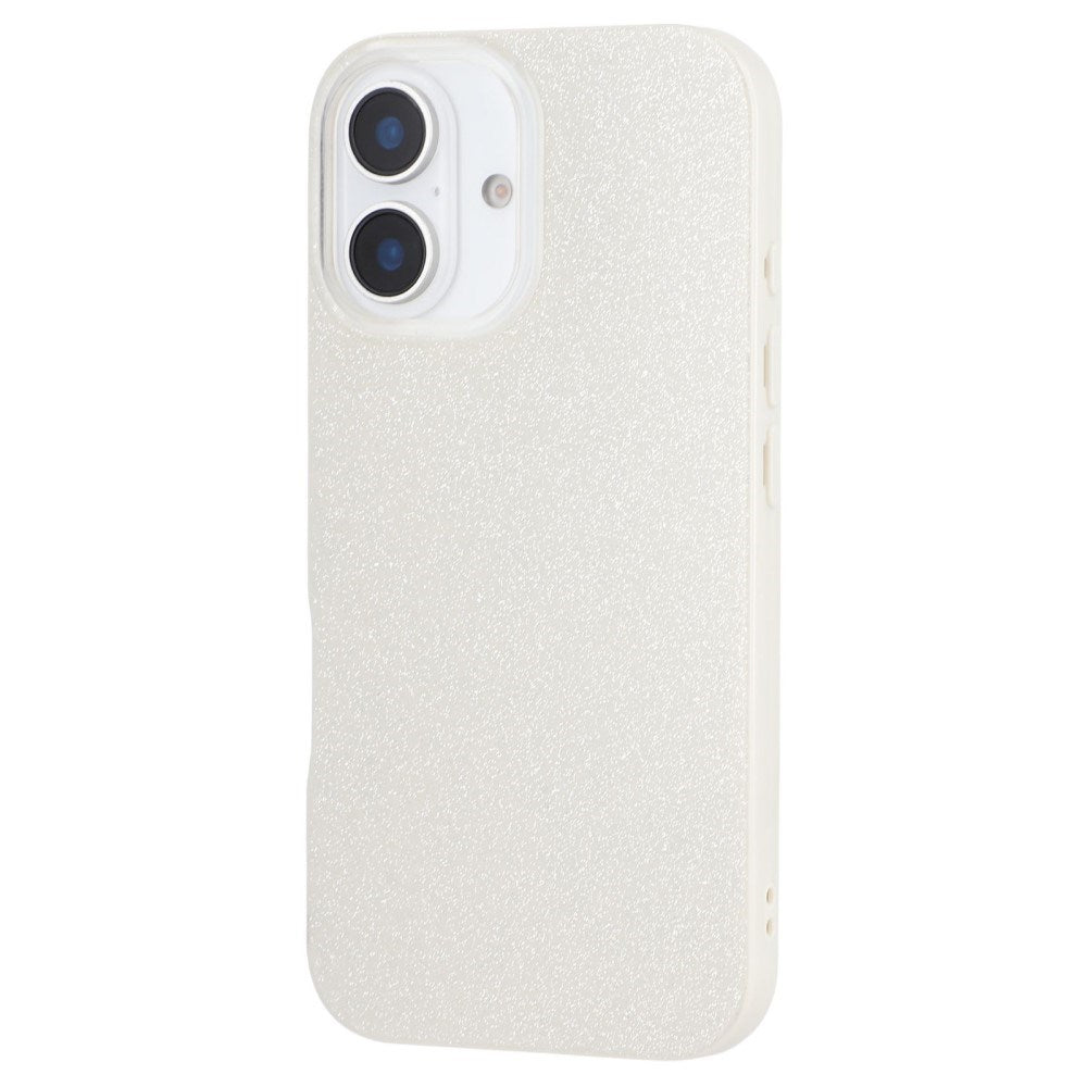 EIDERWOOD IPhone 16 Fleksibelt Plastik Mobil Cover m. Glimmer - Hvid