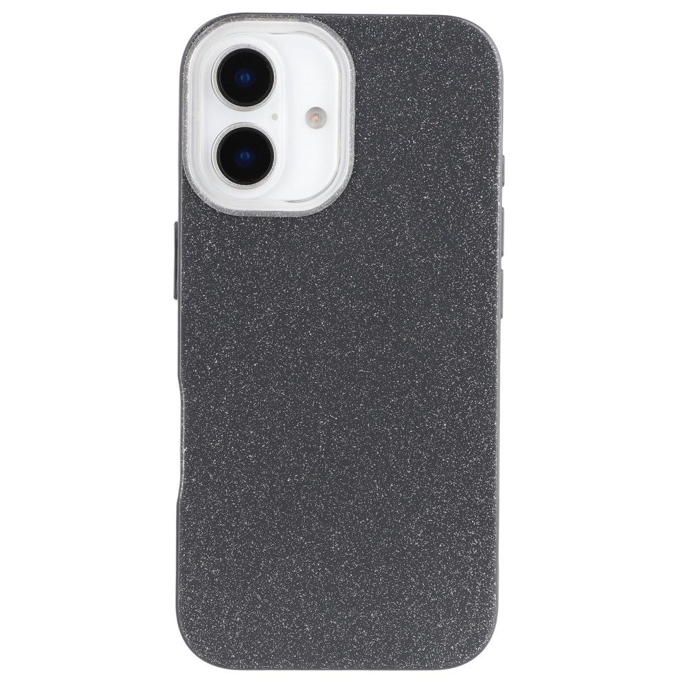 EIDERWOOD IPhone 16 Fleksibelt Plastik Mobil Cover m. Glimmer - Sort