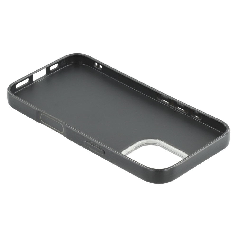EIDERWOOD IPhone 16 Fleksibelt Plastik Mobil Cover m. Glimmer - Sort