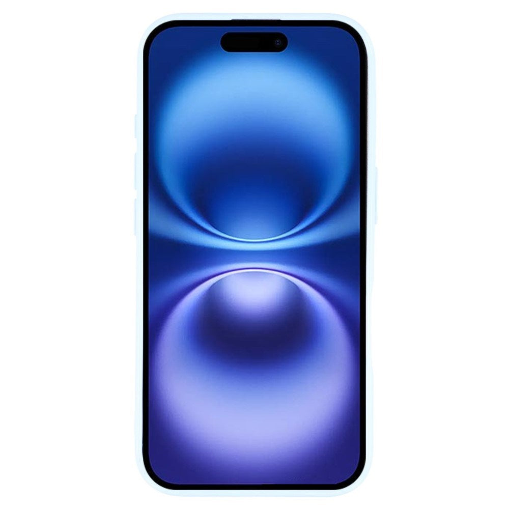 EIDERWOOD IPhone 16 Pro Fleksibelt Plastik Mobil Cover m. Glimmer - Lyseblå