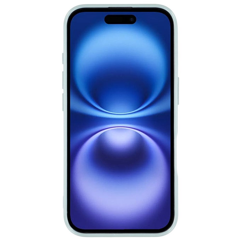 EIDERWOOD IPhone 16 Pro Fleksibelt Plastik Mobil Cover m. Glimmer - Lysegrøn