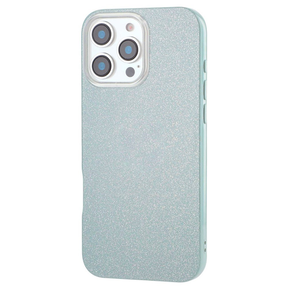 EIDERWOOD IPhone 16 Pro Fleksibelt Plastik Mobil Cover m. Glimmer - Lysegrøn