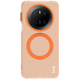 IMAK Huawei Mate 70 Hybrid Plast Bagside Cover - MagSafe Kompatibel - Gennemsigtig / Orange