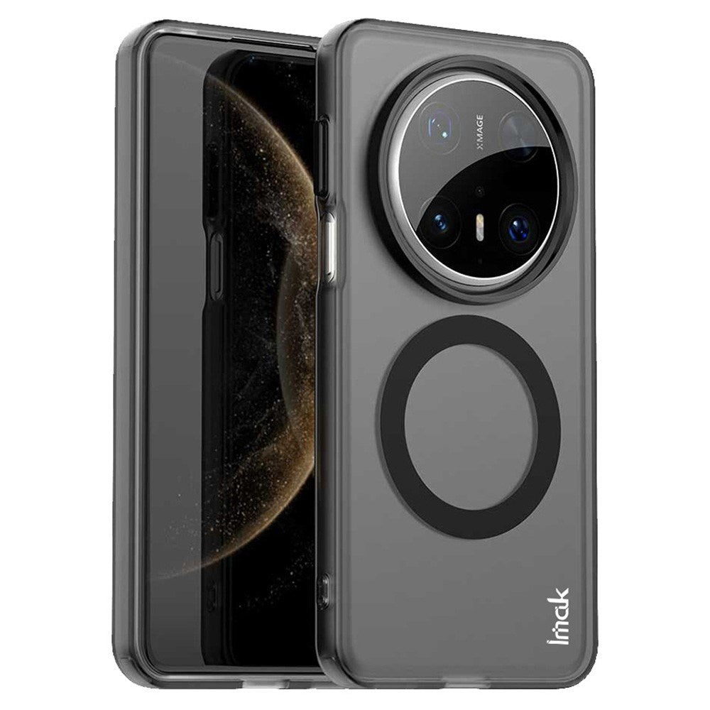 IMAK Huawei Mate 70 Pro+ / 70 Pro Hybrid Plast Bagside Cover - MagSafe Kompatibel - Gennemsigtig / Sort
