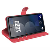 EIDERWOOD - Nothing Phone (3a) Pro - Kunstlæder Flip Cover m. Kortholder & Ståfunktion - Rød
