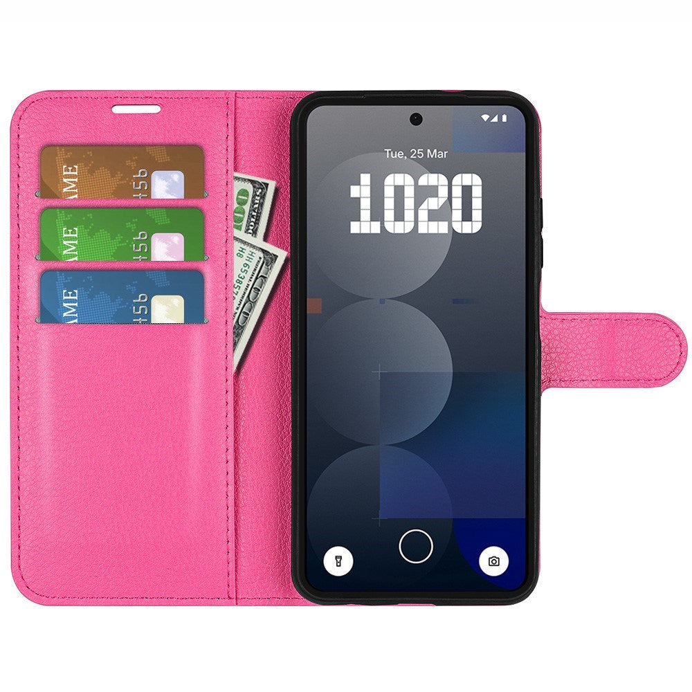 EIDERWOOD - Nothing Phone (3a) Pro - Kunstlæder Flip Cover m. Kortholder & Ståfunktion - Pink