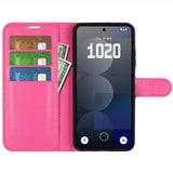 EIDERWOOD - Nothing Phone (3a) Pro - Kunstlæder Flip Cover m. Kortholder & Ståfunktion - Pink