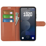 EIDERWOOD - Nothing Phone (3a) Pro - Kunstlæder Flip Cover m. Kortholder & Ståfunktion - Brun