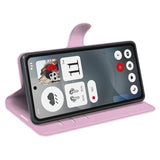 EIDERWOOD - Nothing Phone (3a) - Kunstlæder Flip Cover m. Kortholder & Ståfunktion - Lyserød